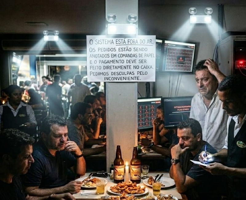 Caos no restaurante sem sistema